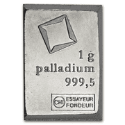 Valcambi Suisse 1 Gram Palladium Bar (50x1 Breakable)