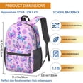 thumbnail image 2 of 17 Inch Lightweight Backpack,PVC Waterproof Oxford Fabric, Ergonomically Designed, with Large Capacity, Monarch Butterfly Aesthetic, 2 of 5