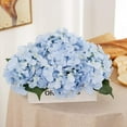 thumbnail image 3 of 10pcs Blue Hydrangea Artificial Silk Flowers Full Hydrangea Flowers with Stems for Wedding Home DIY Party Shop Baby Shower Decor, 3 of 11