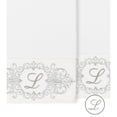 thumbnail image 2 of Authentic Hotel and Spa  100% Turkish Cotton Monica 2PC Embellished Bath Towel Set White L, 2 of 3