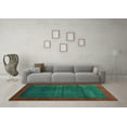 thumbnail image 3 of Ahgly Company Indoor Rectangle Abstract Light Blue Contemporary Area Rugs, 2' x 4', 3 of 4