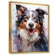 thumbnail image 2 of Designart "Brilliant Border Collie I" Animals Dog Floater Framed Canvas Wall Art, 2 of 5