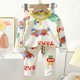 thumbnail image 2 of Odeerbi 0-13 Años Pijamas de Algodón Para Niños Y Niñas Con Camisetas de Manga Larga Estampadas Pantalones Pijama de Dos Piezas Acondicionador de Ropa Para Dormir, 2 of 5
