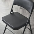 thumbnail image 2 of Zimtown 4 Pack Folding Chairs Portable Metal with Ultra Soft PU Padded Cushion Seats for Home Office Party, Black, 2 of 8