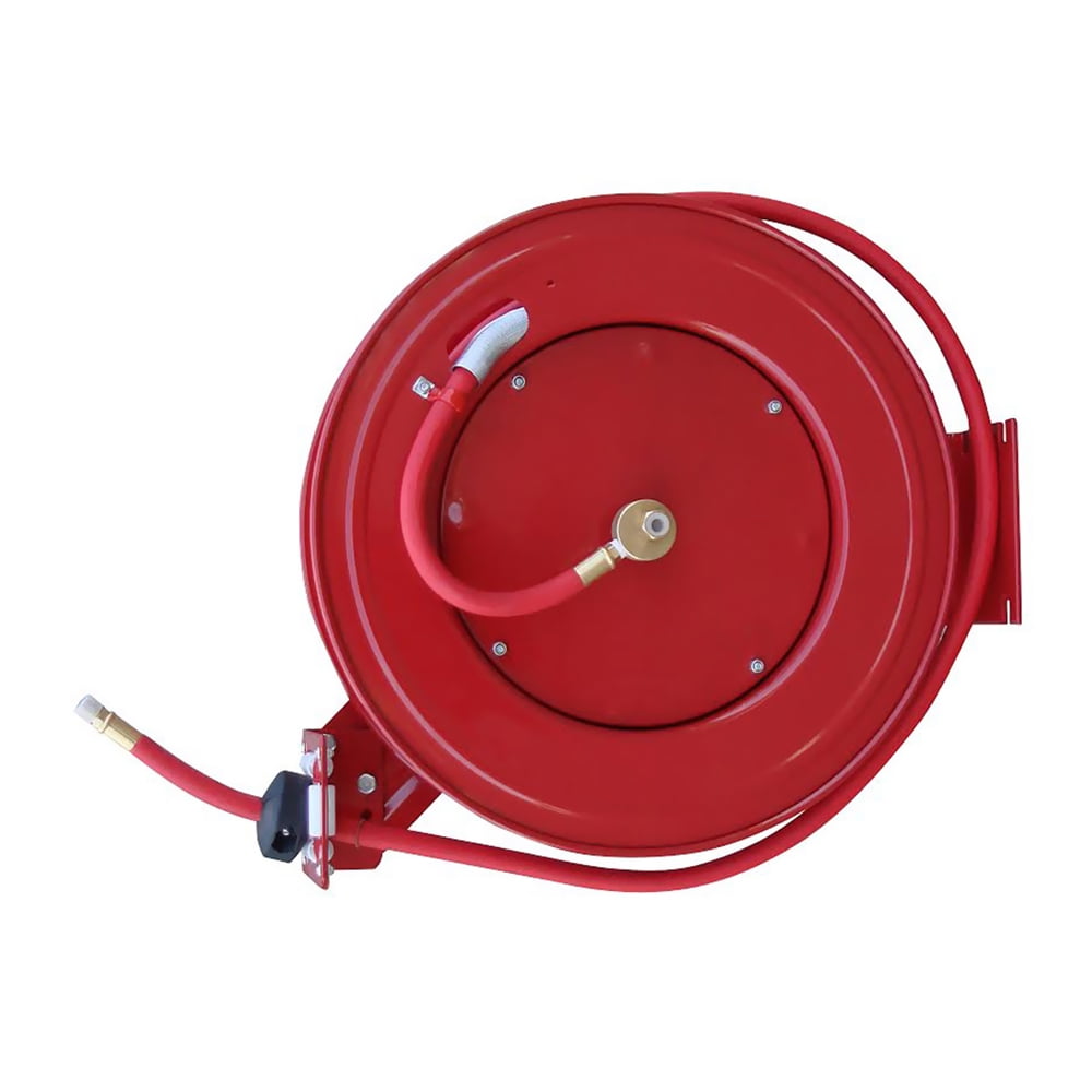 Offex 50 foot Ceiling, Wall, Floor Mounted Auto Rewind Air Hose Reel