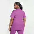 thumbnail image 3 of Antimicrobial Women's Scrub V-neck Top, XS, Plum Purple, 3 of 8