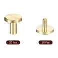 thumbnail image 3 of 20Pack Brass Chicago Screws, 4x9x10mm Post Nail Stud Rivets, Gold, 3 of 6