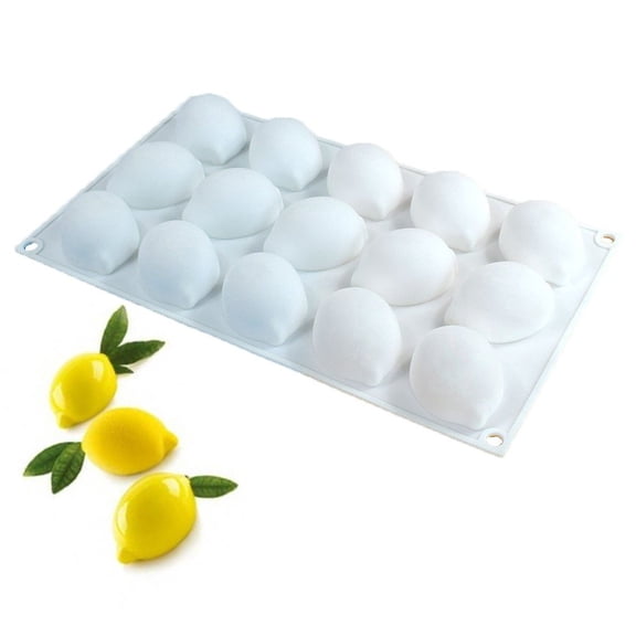 vlrwzc 3D Lemon Silicone Cake Mold, Silicone Baking Mold Mousse Dessert Molds Ice Cube Jello Cake Chocolate Truffle Mold Pastry Ice Cream Mould
