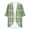 thumbnail image 4 of ZACPNCV Girls Lightweight Chiffon Cardigan Puff Sleeve Loose Beach Wear Cover Up Blouse Top Multicolor 7-8 Years, 4 of 4
