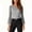 Gray, variant on Women's Sparkly Shirts Mesh Bell Long Sleeve Crew Neck Ruched Fitted Tees Casual Party Going Out Tops