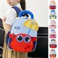 thumbnail image 2 of Kcolen Lightweight Backpack Adorable Cartoon Little Crab Backpack Lightweight Versatile School Bag for Ages 3 to 6 Years, 2 of 10