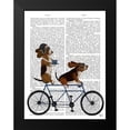 thumbnail image 2 of Fab Funky 15x18 Black Modern Framed Museum Art Print Titled - Basset Hound Tandem, 2 of 5