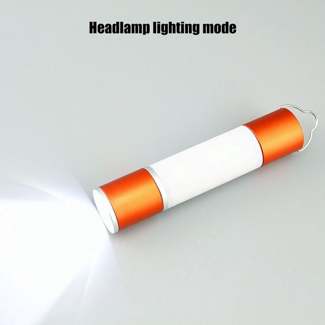 Linterna telescópica LED recargable por USB Antorcha colgante con zoom (naranja)