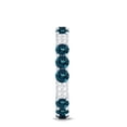 thumbnail image 4 of Rosec Jewels London Blue Topaz Eternity Wedding Band (AAA Quality) - Natural Blue Topaz Diamond Ring for Women - with Jewelry Box, 925 Sterling Silver, US 11.00, 4 of 9