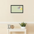 thumbnail image 3 of PinPix 20x12 Custom Cork Bulletin Board Argyle Light Yellow Poster Board Has a Fabric Style Canvas Finish, Framed in Argyle Light Yellow, by ArtToFrames (PinPix-642), 3 of 6