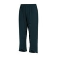 thumbnail image 3 of Musuos Women Casual Wide Leg Pants Cotton Linen Capri Cropped Baggy Pants e Trousers, 3 of 9