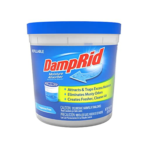 DampRid Absorbeur d'Humidité Rechargeable Sans Parfum - Tasse de 10,5 Oz – Emprisonne l'Humidité pour un Air Plus Frais et Plus Propre