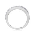 thumbnail image 3 of Bague de Mariage Empilable Infini Croisée en Diamant 3/8Ct avec Torsion Or Blanc, 3 of 4