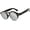 Black Silver / Silver Mirror, variant on Flip Up Sunglasses Silver Blue Round Glasses for Men and Women