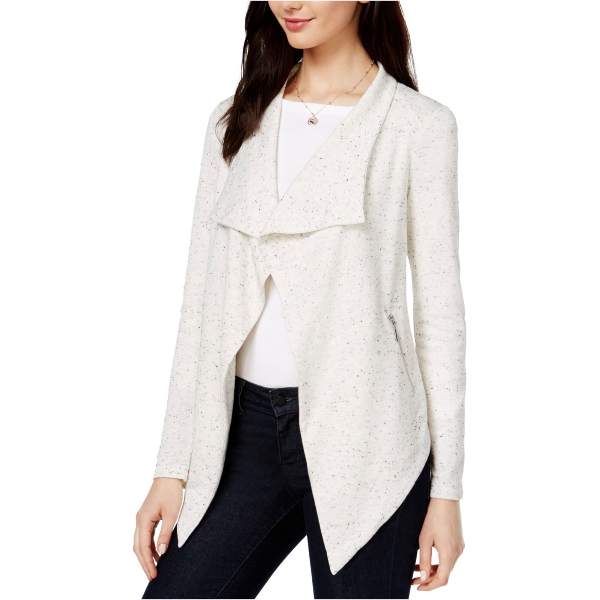 Tommy Hilfiger Lace-Contrast Waterfall Cardigan