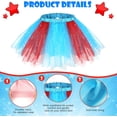 thumbnail image 6 of 5PCS Book Character Costumes for Kids Girls, Thing Costume with Red Blue Tutu Fuzzy Headband Bow Tie High Socks and Gloves for Halloween Reading Week Birthday and Cosplay Prty, 6 of 7