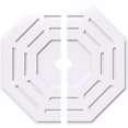thumbnail image 1 of Ekena Millwork CMP32WN2-03000 32 in. OD x 3 in. ID Square Westin Architectural Grade PVC Contemporary Ceiling Medallion - 2 Piece, 1 of 1