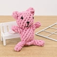 thumbnail image 2 of Interactive Cotton Rope Dog Toy Cute Rabbit Bear Giraffe Octopus Shape Dog Chew Toy Bite-resistant Pet Squeaky Toy-Bear, 2 of 7
