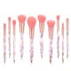 thumbnail image 3 of 10 In 1 Professional Premium Crystal Style Diamond Cut Handle Makeup Brushes With Holographic Makeup Bag (blue), 3 of 5