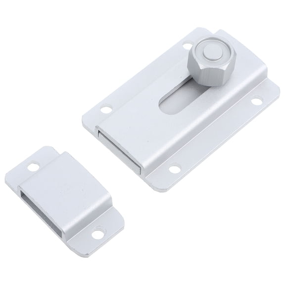 Hemobllo Aluminum Alloy Double Door Latch Bolt for Bathroom Doors, Secure Locking Hardware, 1 Pack