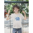 thumbnail image 2 of Funny Kids Elephant Drawing T-Shirt Toddler -Image by Shutterstock,  5 Toddler, 2 of 4