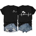 thumbnail image 2 of Fiudx Camisas para Mujer Camiseta de Manga Corta con Cuello Redondo y Estampado Informal a La Moda para Mujer, 2 of 3