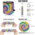 thumbnail image 6 of Yuyamidu Whilpool Tie Dye Car Accessories Sets with Car Seat Covers Steering Wheel Cover Seatbelt Shoulder Pad Trash Can Auto Rear View Mirror Cover Coasters Keychain 13 PCS Car Decor, 6 of 7