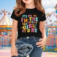 thumbnail image 2 of Bixock Toddler Boys Girls Short Sleeve Shirts Birthday Girl Print T Shirt Crew Neck Tops Toddler Clothes 2Y-15Y, 2 of 6