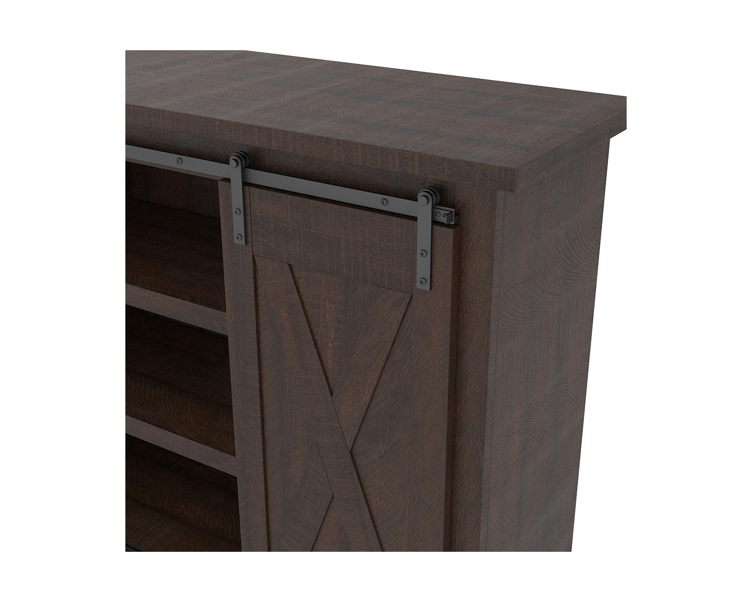 Signature Design by Ashley Camiburg Farmhouse TV Stand Fits TVs up to 50 with Sliding Barn Doors and Storage Shelves