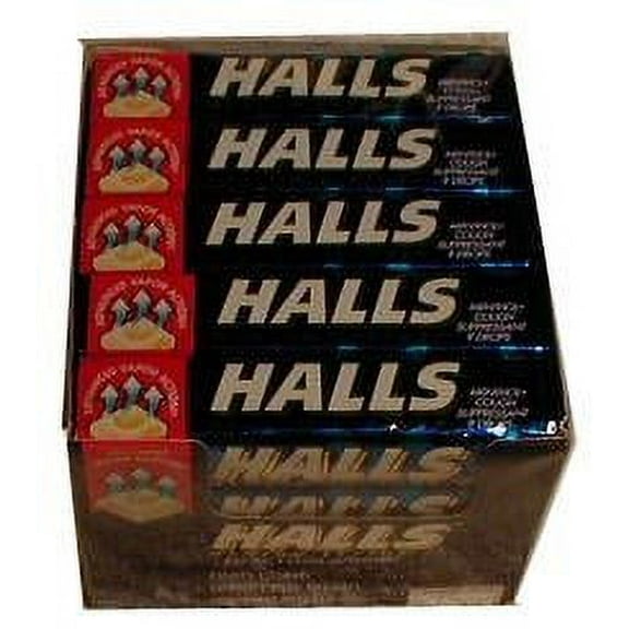 Halls Cherry Triple Soothing Action Cough 9-Drop Sticks - Pack of 20