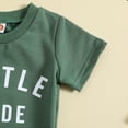 thumbnail image 4 of GYRATEDREAM Toddler Baby Boy Girls Shorts Set Summer Outfits Crewneck Letter Print Short Sleeve T Shirt and Shorts 2Pcs Cute Baby Clothes for 6-12M, 4 of 9