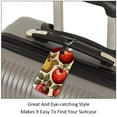 thumbnail image 3 of Square 2Pack PU Leather Fruit Cruise Luggage Tag with Privacy Cover and Name ID Tag for Travel Handbags Backpacks Luggage Tags, 3 of 6
