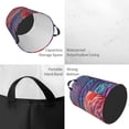 thumbnail image 2 of Fotbe Digital Flamingo Vibrant Art Pattern Laundry Basket with Handles, Waterproof Large Laundry Hamper, Wash Bag for Corner Dorm, Rolling Laundry Basket with Handles-, 2 of 6