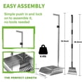 thumbnail image 4 of Pooper Scooper For Large Dogs Dog Heavy Duty Long Handle Metal Tray Rake Shovel Set Extremely Durable Stainless Steel Dustpan No Bending Clean Up Yard Grass., 4 of 7
