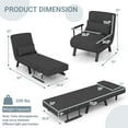 thumbnail image 3 of Giantex Convertible Sofa, Folding Sofa Bed with Durable Steel, Ideal for Home And Office, Gray, 3 of 6