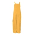 thumbnail image 5 of GILIGEGE Baggy Overalls for Women Loose Fit Wide Leg Jumpsuits with Pockets Casual Oversized Rompers Long Cargo Pants 2025 Overalls for Casual Sleeveless Suspender Jumpsuits V Neck Loose Rompers, 5 of 6