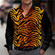 thumbnail image 1 of Camisas para hombre con estampado de leopardo y puños para exteriores, ropa de calle de manga larga con botones, ropa estampada, diseño de moda tropical suave, 1 of 6