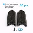 thumbnail image 4 of Uxcell 12 x 12mm Angle Bracket Metal Black L Shaped with Screws Polish , 60 Pack, 4 of 7