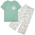 thumbnail image 3 of DAKIMOE Womens Pajama Sets 2 Piece Sets for Women Summer Sets Short Sleeve Pajamas Lounge Set Casual Sleepwear Loungewear PJS, S-XXL, 3 of 10