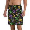 thumbnail image 2 of Pofeuu Mardi Gras Carnival4 Prin Men's Swim Trunks Quick Dry Bathing Suit Swimming Board Shorts Mesh Lining Beach Swimwear-3X-Large, 2 of 6
