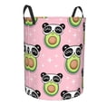 thumbnail image 2 of Kll Panda Avocado Waterproof Foldable Laundry Hamper Bucket With Handles For Storage Bin,Kids Room,Home Organizer (Small), 2 of 8