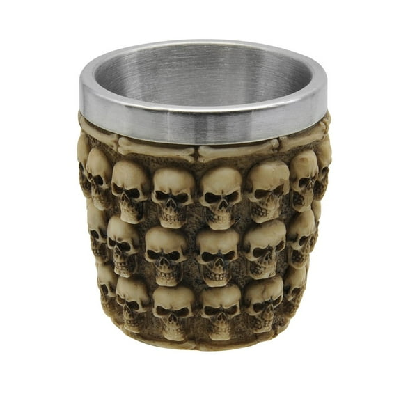 Miscellaneous Novelty & Toys P7149462 Shot Glass with Multiple Skulls Design - Pack of 4