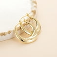 thumbnail image 2 of Elegant 14K Gold Hoop Earrings for Women Lightweight Small Gold Hoops with Textured Bead Detail, Hypoallergenic 22mm Huggie Style Gold  Plated Earrings, Everyday Jewelry Gift for Her, 2 of 7