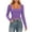 Purple, variant on LEAVINGSUO Fall Tops for Women 2026 Fashion Solid Color Leisure Long Sleeve Base Layer Round-Neck Shirts Tops Black S