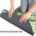 thumbnail image 3 of LightGreen Cartoon Dinosaurs Colorful Elements Pattern Hot Yoga Mat Towel Non Slip for Hot Yoga - Quick-Drying Yoga Mat Cover with 4 Corner Pockets with Travel Bag - Hot Yoga Towel Non Slip 70"x26", 3 of 6